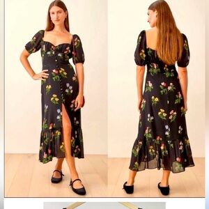 NWT Reformation Charlee dress in night bloom size 6